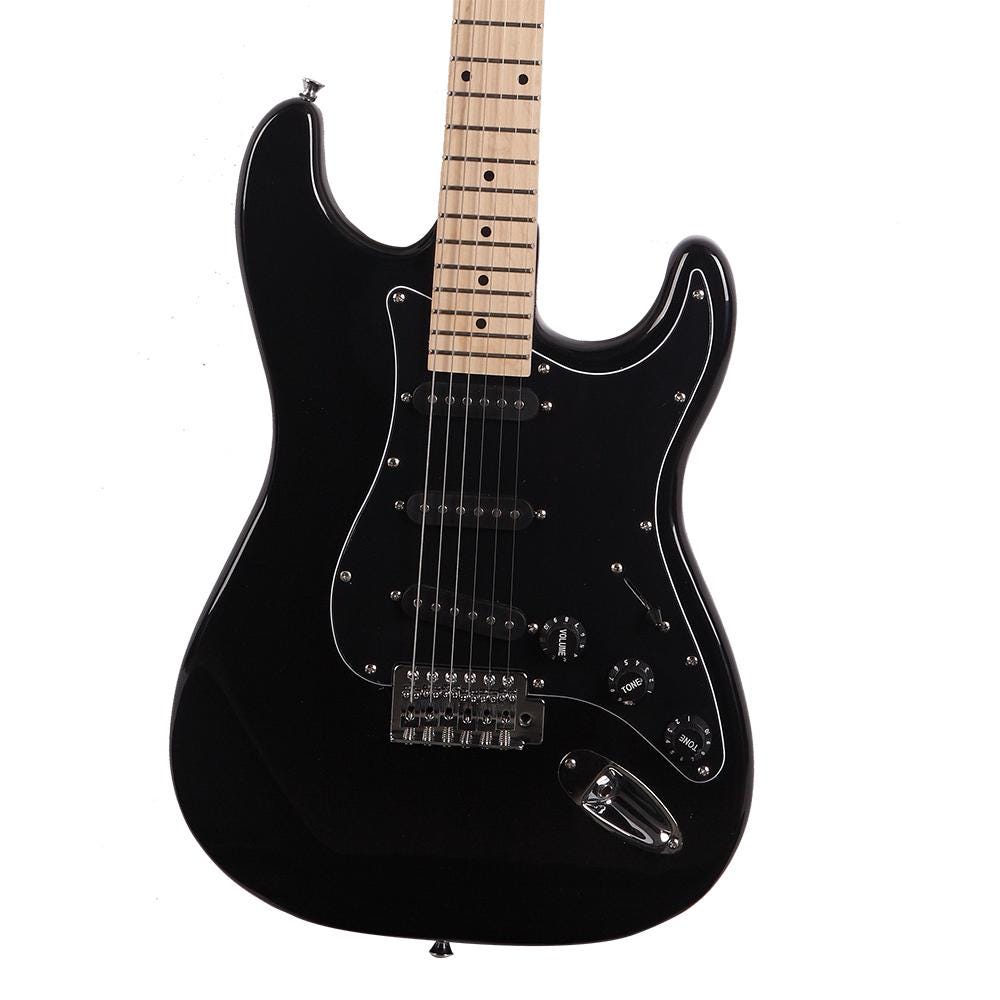 Electric Guitar Kit, Black Pickguard, Basswood, 20W Speaker