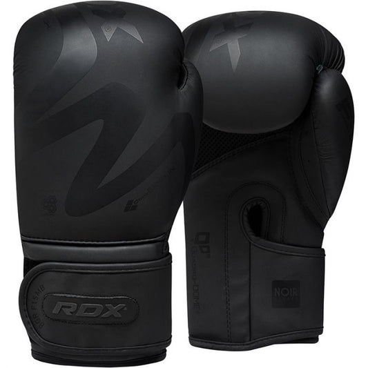 RDX Boxing Gloves Sparring Muay Thai Pro Training, Maya Hide Leather, Kickboxing Heavy Punching Bag Focus Mitts Pads Double End Ball Workout, MMA Fitness Gym Bagwork, Ventilated Palm, Men Black